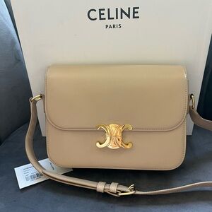 Celine Triomphe Nude Medium Bag